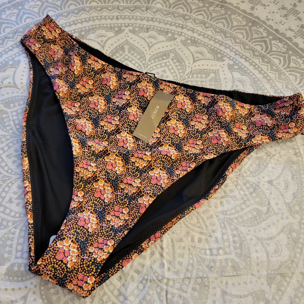 J.Crew Womens Swim Vibrant Floral Bikini Bottom Beach Summer Size XXL